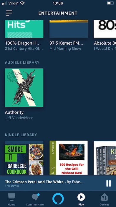 If you have an Audible subscription, then Amazon Alexa displays all of your audio books.