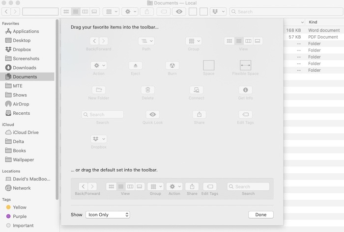 Best Mac Finder Preferences Customize Toolbar