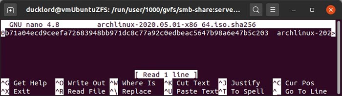 Check Hashes With Gtkhash Terminal Hash Txt