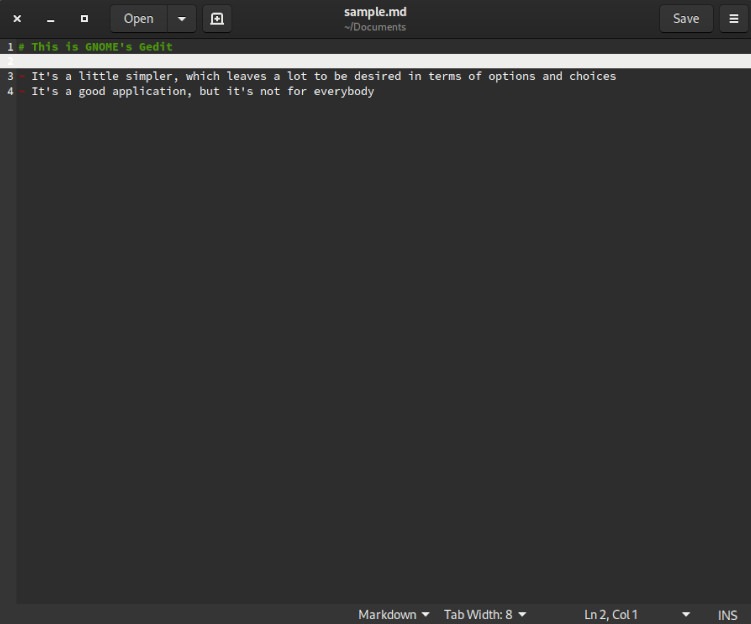 Cinnamon Gedit Comparison 1