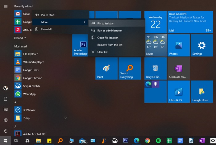 Create Gmail Desktop App Microsoft Edge Start