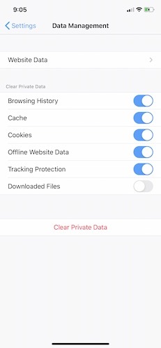 Firefox Favorite Ios Browser Data Management