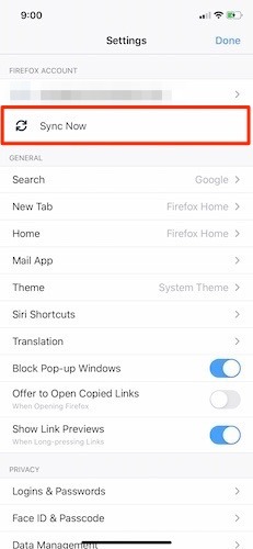 Firefox Favorite Ios Browser Settings