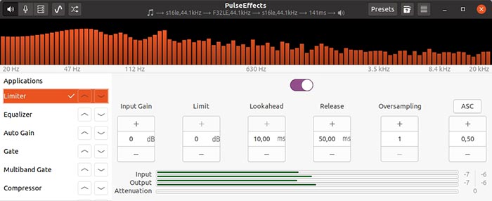 Free Audio Upgrade With Pulseeffects Limiter