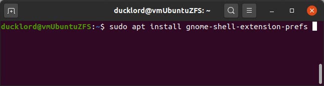Terminal Command To Install Extensions App in Ubuntu