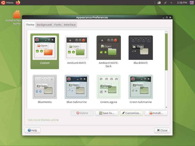 Mate Custom Theme Example