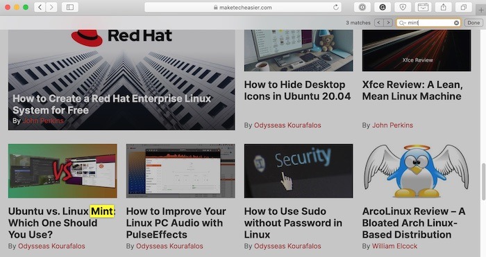 Search For Word Webpage Apple Safari