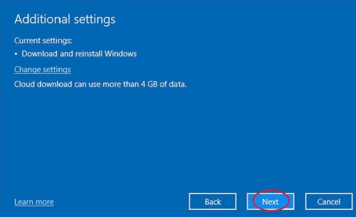 Using The Windows 10 Factory Reset Cloud Option Additional