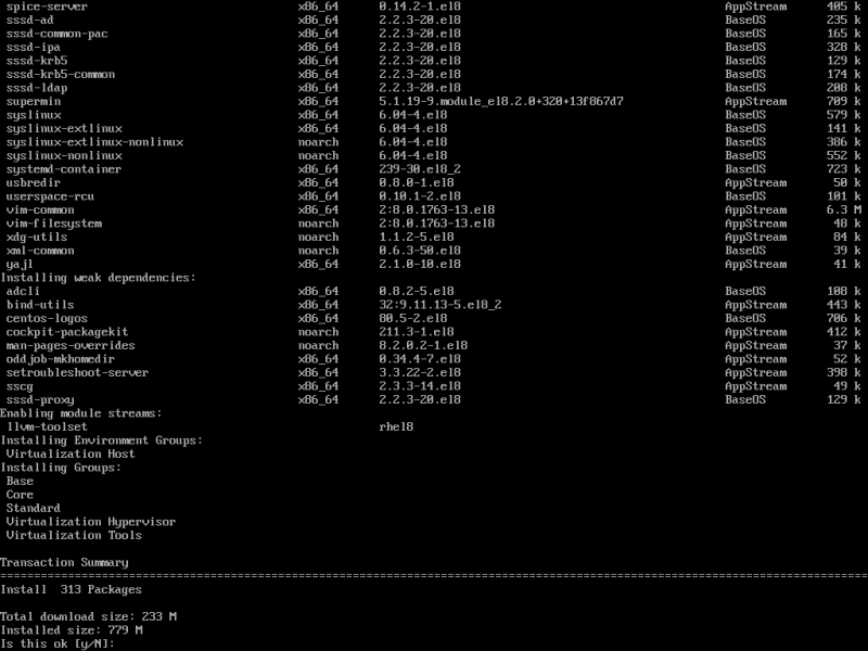 Virt Server Dnf Groupinstall