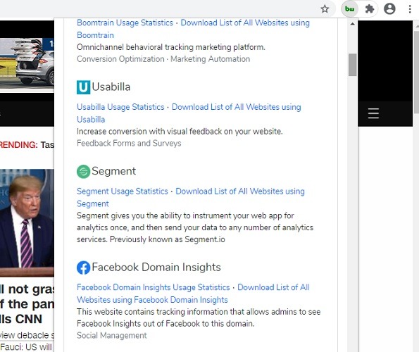Chrome Web Builtwith 1