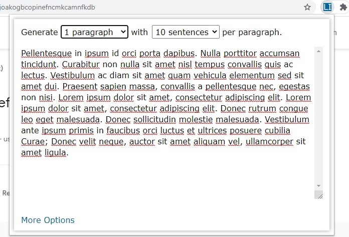 Chrome Web Lorem Ipsum Generator 1
