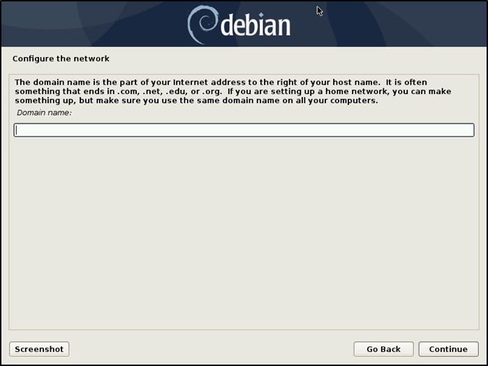 Debian Install Domain Name