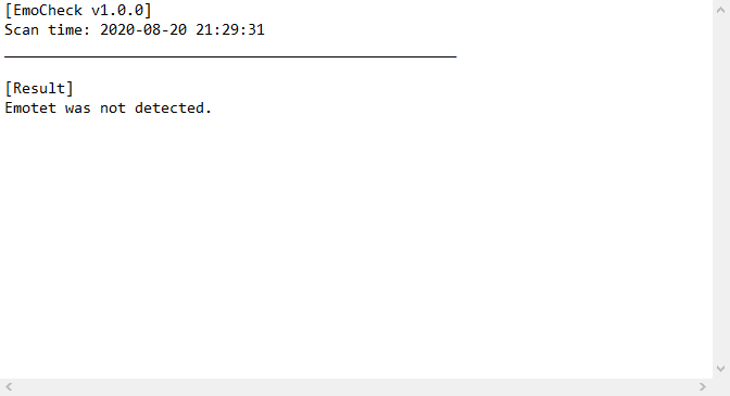 Emotet Check Report Emotet Check Report