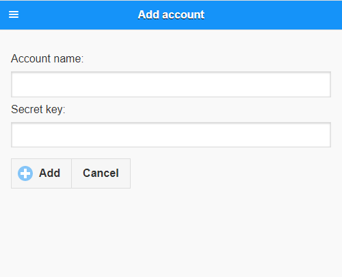 Add your secret key to the GAuth account.