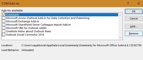 Outlook Issues Remove Add In 1