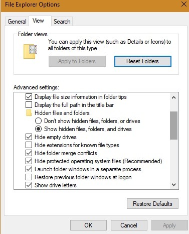 Outlook Issues Show Hidden Files 1