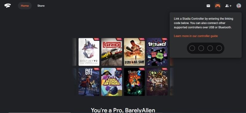 Stadia Controller Link