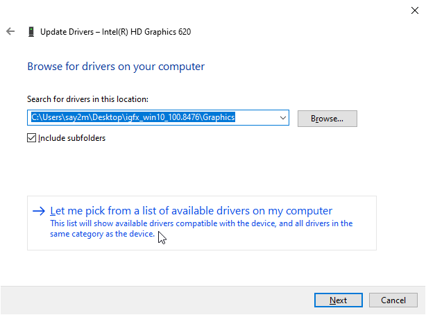 Unvalidated Drivers Pick