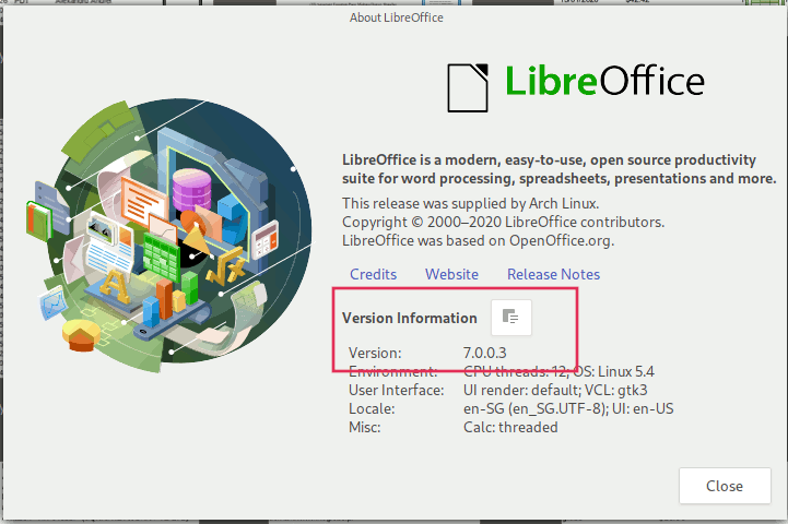 Check Libreoffice Version