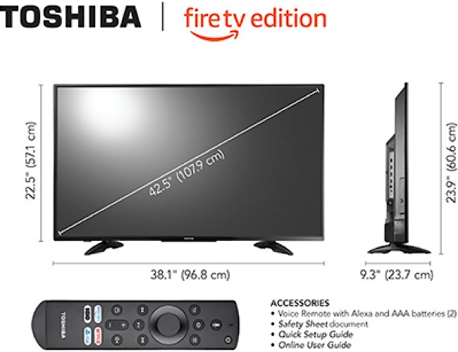 Deal Toshiba 43 Fire Tv Dimensions