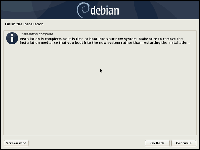 Debian Install Complete