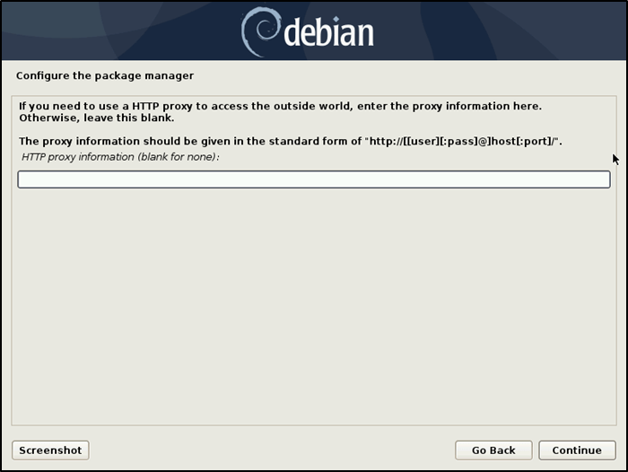 Debian Install Proxy