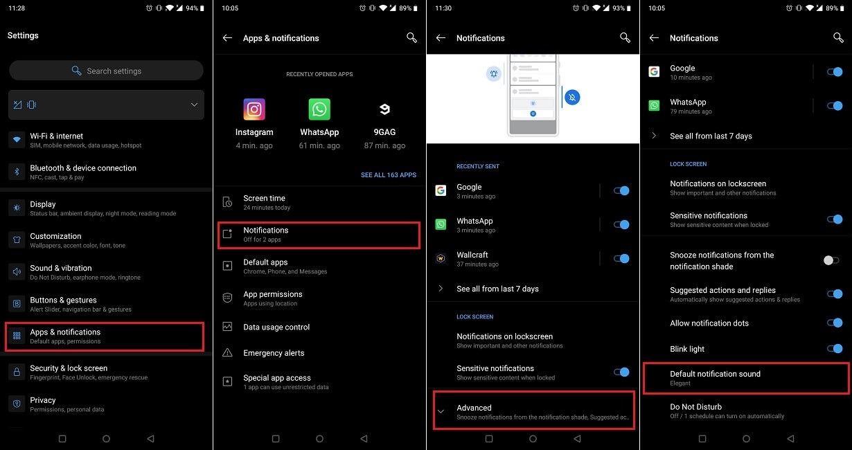 How To Change Notification Sounds Global Default