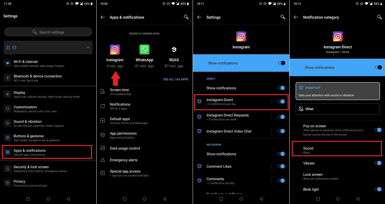 How To Change Notification Sounds Instagram