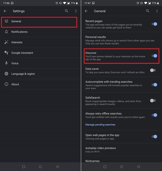 How To Customize Discover Turn Off