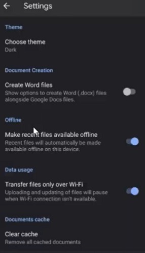 How To Enable Google Docs Dark Mode On Android Dark Mode