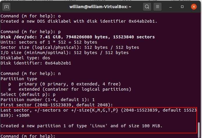Install Arch Linux Boot Partition Creation