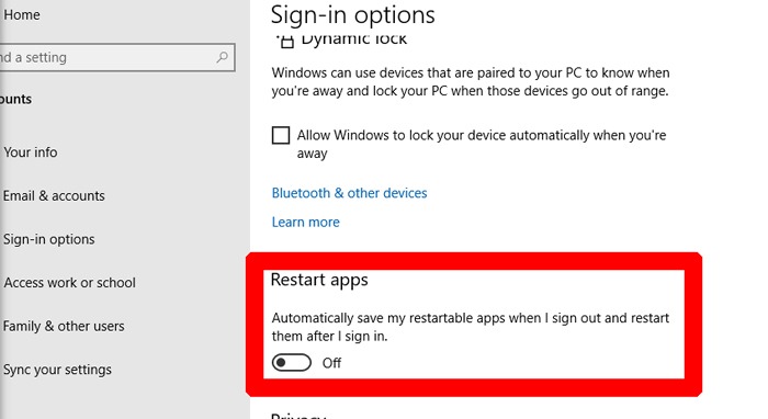 Latest Windows Version Restart Apps