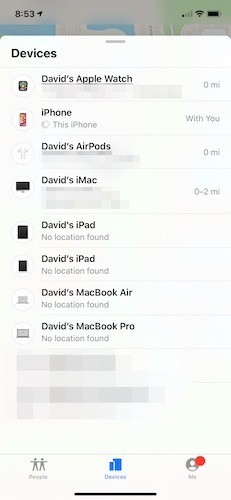 Lost Your Airpods Click On Devices