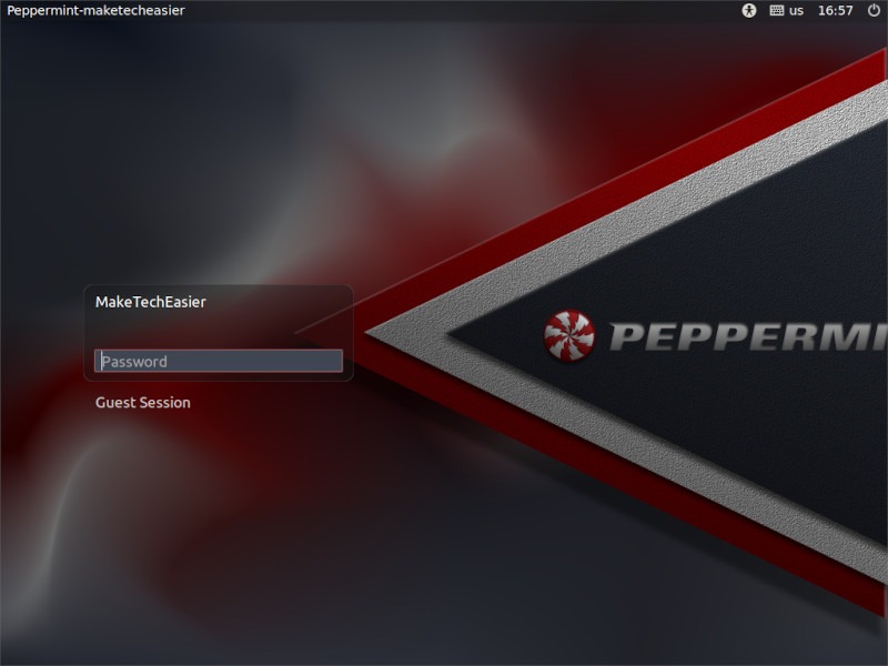 Lxde Peppermint Login Screen