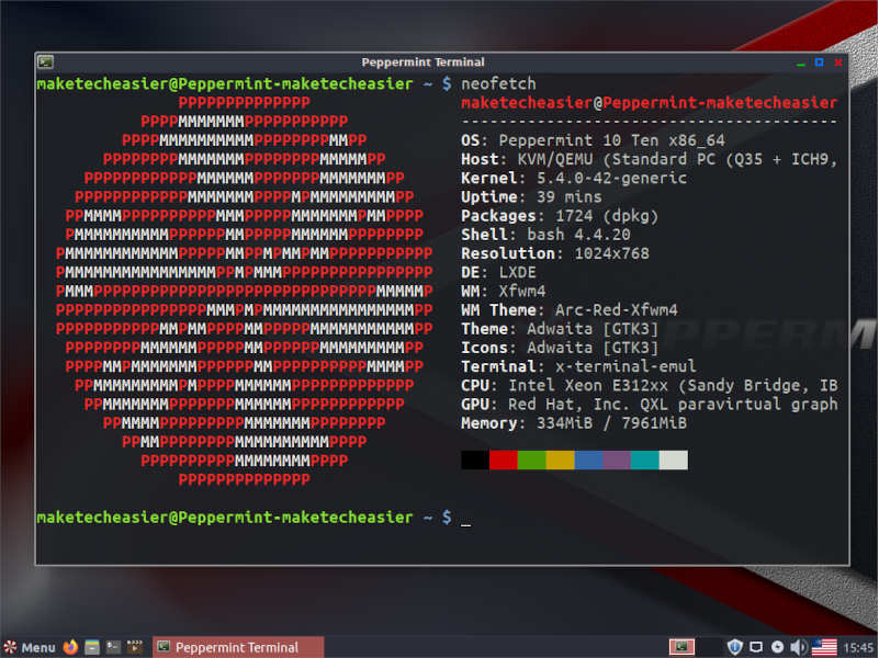 Lxde Peppermint Neofetch