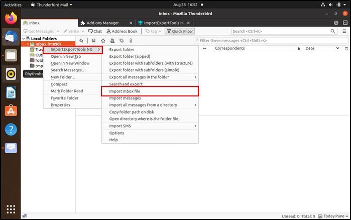 Migrate Evolution Thunderbird Import Thunderbird