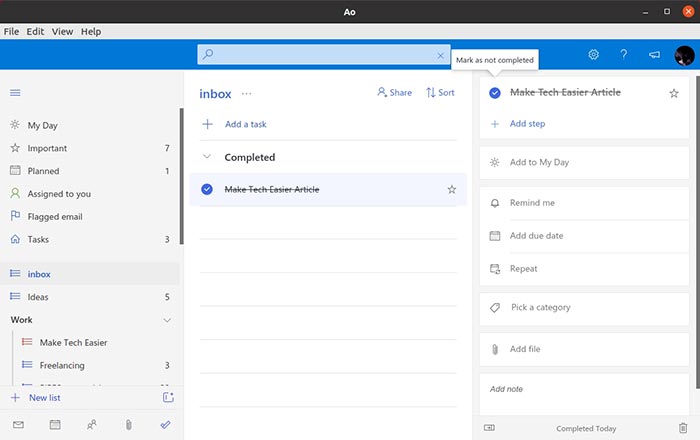 Ms To Do On Linux With Ao Completed Ms To Do On Linux With Ao Completed
