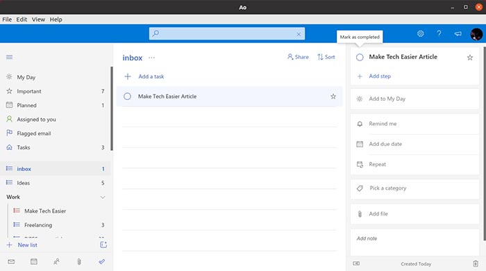Ms To Do On Linux With Ao Task Details Ms To Do On Linux With Ao Task Details