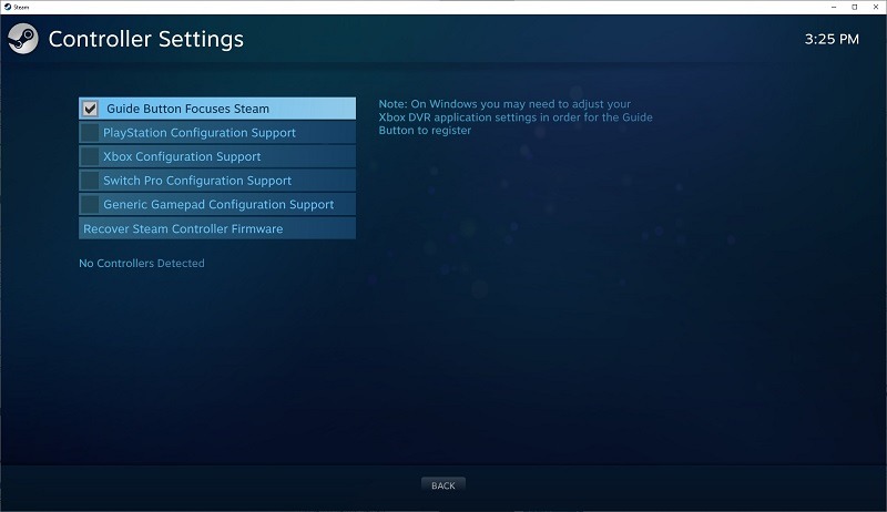Steam Controller Settings