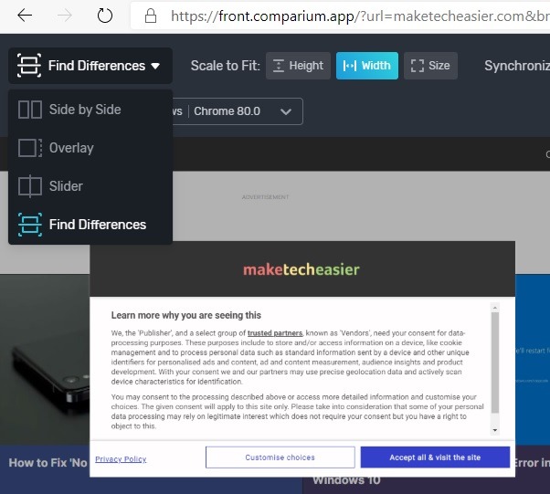 Comparium Find Difference Mode