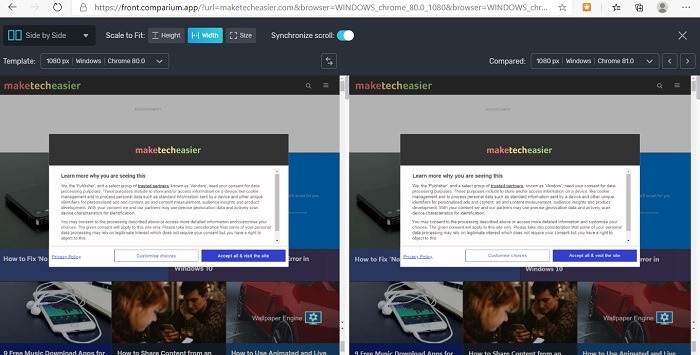 Comparium Side By Side