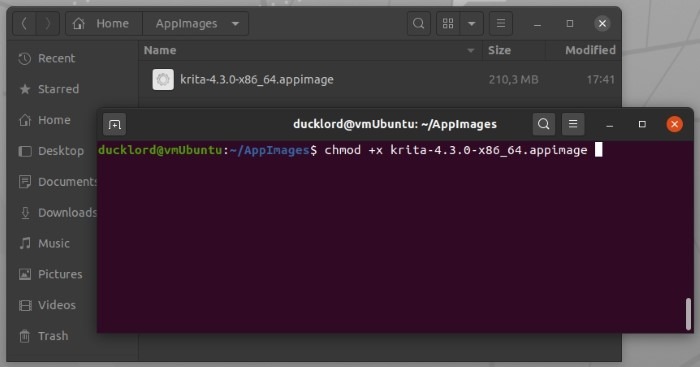 Install Latest Krita In Ubuntu Chmod File