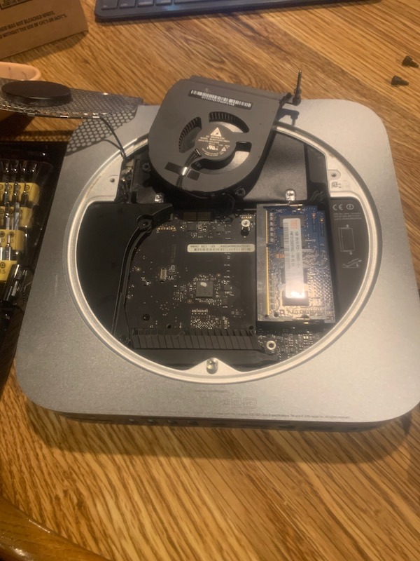 Mac Mini Fan Removed