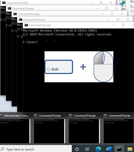 Windows Instances Shift Mouseclick