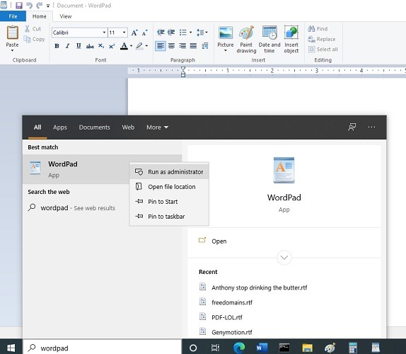Windows Instances Start Menu