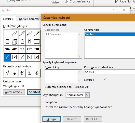 Word Checkmark Symbols Tick