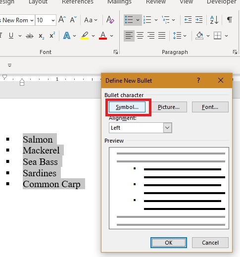 Word Sqbullets Definenew