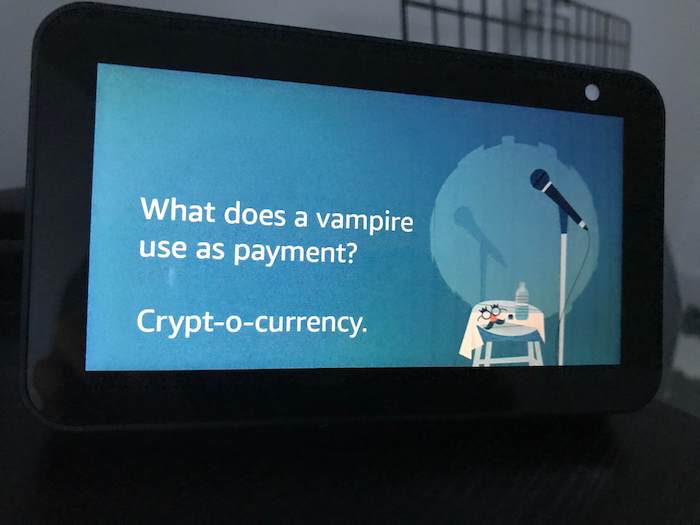 Amazon Alexa can tell a range of silly, cheesy Halloween-themed jokes.