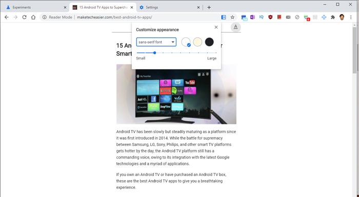 Best Chrome Flags Reader Mode 1