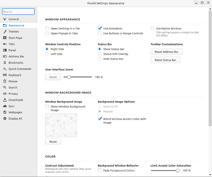 Chrome To Vivaldi Appearance